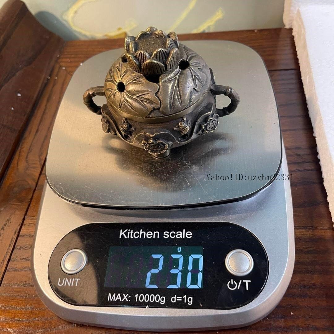 銅 細工 蓮華香炉 香道具 銅製品 工芸品 置物 銅細工 百福 蓮華